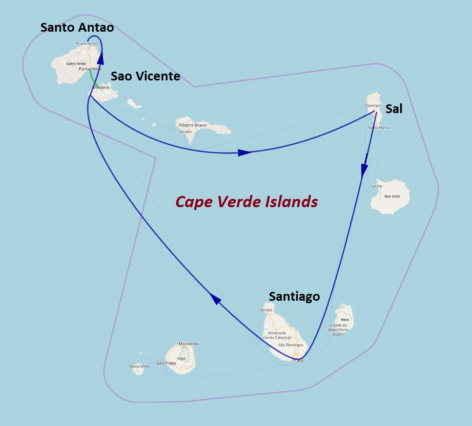 map of cape verde islands